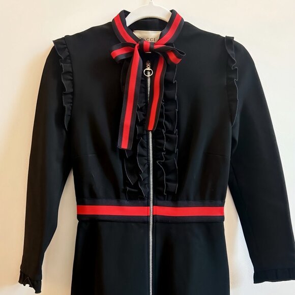 Gucci Sherry Line Dress, Medium Black - Picture 1 of 13